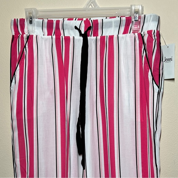 NWT Jenni Intimates Hot Pink Striped Rayon Lightweight Pajama Pants Size Small - Picture 6 of 6